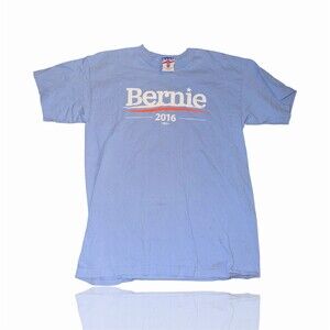 Bernie Sanders 2016 Campaign T-Shirt Mens Size L Light Blue Graphic Print